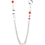 Modern Motley Red Necklace-ShelleysBling.com-ShelleysPaparazzi.com