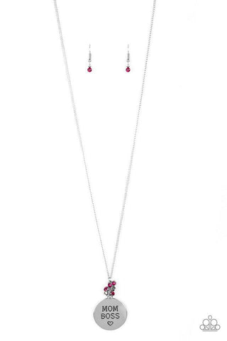Mom Boss Pink Necklace