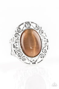 Moonlit Marigold Brown Ring-ShelleysBling.com-ShelleysPaparazzi.com