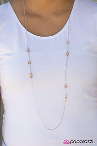 Mornings Are For Mimosas - Brown Necklace-Paparazzi Accessories-ShelleysPaparazzi.com