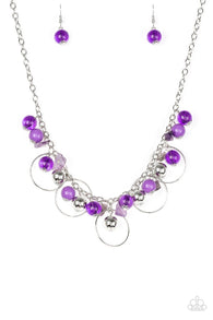 Mountain Mosaic Purple Necklace-ShelleysBling.com-ShelleysPaparazzi.com