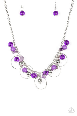 Mountain Mosaic Purple Necklace-ShelleysBling.com-ShelleysPaparazzi.com