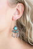 No Place Like Homestead Blue Earrings-ShelleysBling.com-ShelleysPaparazzi.com
