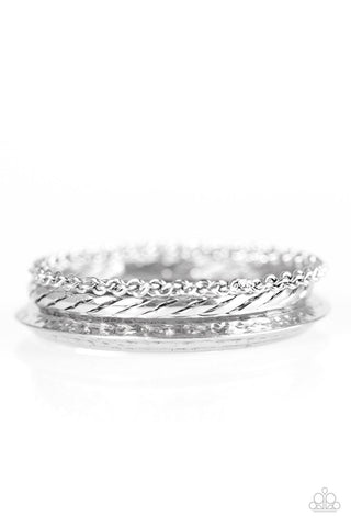 Not Very Ladylike Silver Bracelet-ShelleysBling.com-ShelleysPaparazzi.com