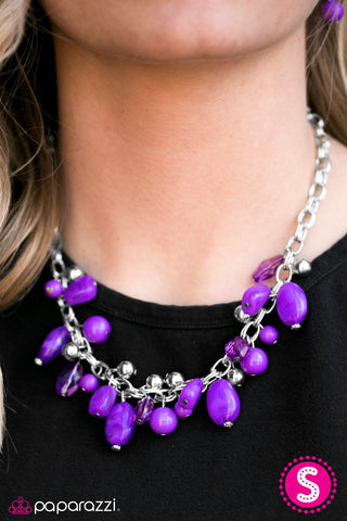 Ocean Sunset Purple Necklace-Paparazzi Accessories-ShelleysPaparazzi.com