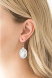 Only Fame In Town White Earrings