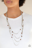 Open for Opulence Brown Necklace