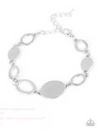 Oval and Out Silver Bracelet