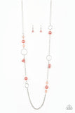 Pageant Princess Orange Necklace