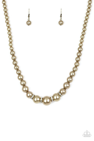 Party Pearls Brass Necklace-ShelleysBling.com-ShelleysPaparazzi.com