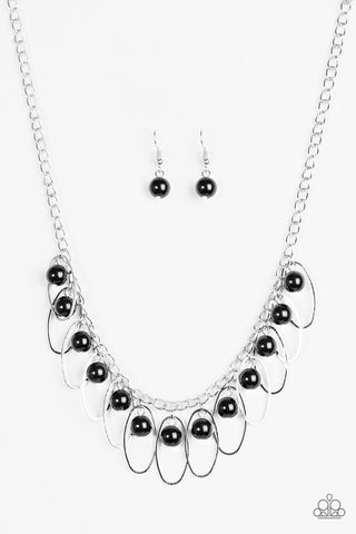 Party Princess Black Necklace-ShelleysBling.com-ShelleysPaparazzi.com