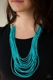 Peacefully Pacific Blue Necklace-ShelleysBling.com-ShelleysPaparazzi.com