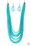 Peacefully Pacific Blue Necklace-ShelleysBling.com-ShelleysPaparazzi.com