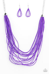 Peacefully Pacific Purple Necklace-ShelleysBling.com-ShelleysPaparazzi.com