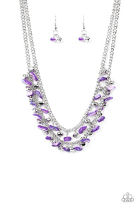 Pebble Pioneer Purple Necklace and Bracelet Set