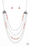 Pharaoh Finesse Red Necklace