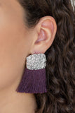 Plume Bloom Purple Post Earrings