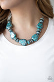 Prehistoric Fashionista Blue Necklace