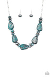 Prehistoric Fashionista Blue Necklace