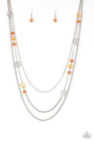 Pretty Pop-tastic! - Orange Necklace