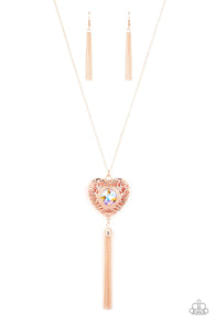 Prismatic Passion - Rose Gold Necklace