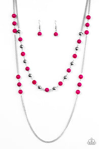 Prismatic Sunsets Pink Necklace-ShelleysBling.com-ShelleysPaparazzi.com