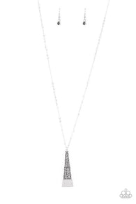 Prized Pendulum Silver Necklace-ShelleysBling.com-ShelleysPaparazzi.com