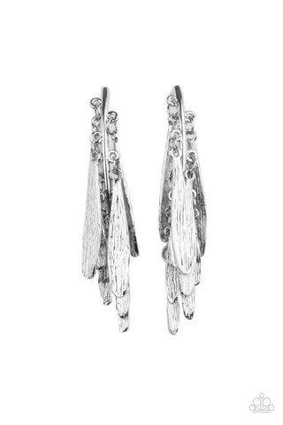Pursuing The Plumes - Silver Post Earrings