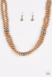 Put On Your Party Dress Brown Necklace