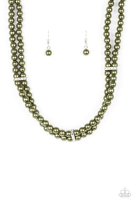 Put On Your Party Dress Green Necklace-ShelleysBling.com-ShelleysPaparazzi.com