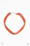 Put On Your Party Dress Orange Necklace