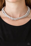 Put On Your Party Dress Silver Necklace-ShelleysBling.com-ShelleysPaparazzi.com