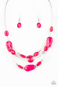Radiant Reflections Pink Necklace