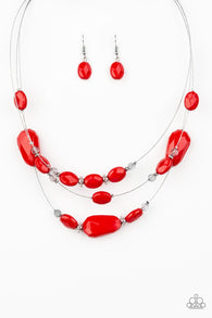 Radiant Reflections Red Necklace