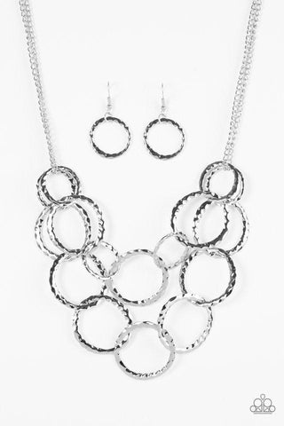 Radiant Ringmaster Silver Necklace-ShelleysBling.com-ShelleysPaparazzi.com