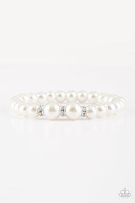 Radiantly Royal White Bracelet-ShelleysBling.com-ShelleysPaparazzi.com
