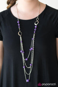 Rainbow Radiance - Purple Necklace-Paparazzi Accessories-ShelleysPaparazzi.com