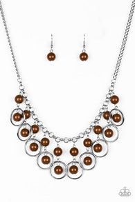 Really Rococo Brown Necklace-ShelleysBling.com-ShelleysPaparazzi.com