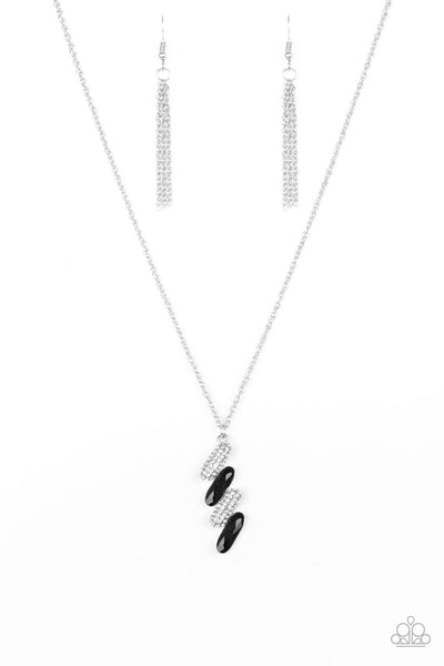 Regal Renegade Black Necklace-ShelleysBling.com-ShelleysPaparazzi.com