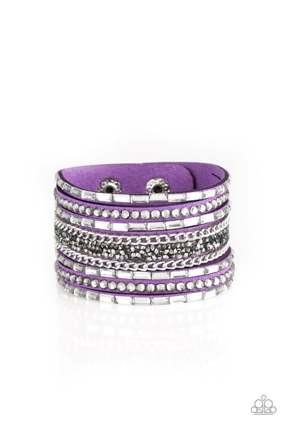 Rhinestone Rumble - Purple Bracelet