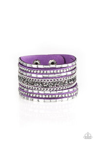 Rhinestone Rumble - Purple Bracelet