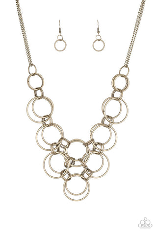 Ringing Off The Hook - Brass Necklace