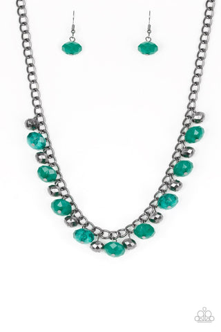 Runway Rebel Green Necklace-ShelleysBling.com-ShelleysPaparazzi.com