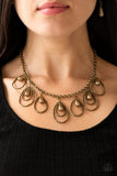 Rustic Ritz Brass Necklace-ShelleysBling.com-ShelleysPaparazzi.com