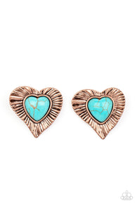 Rustic Romance - Copper Post Earrings