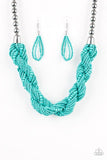 Savannah Surfin Blue Necklace-ShelleysBling.com-ShelleysPaparazzi.com