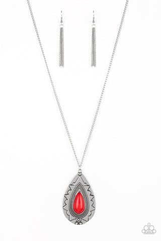 Impressive Edge Red Necklace | Paparazzi Accessories | $5.00