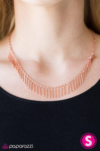Shes A Beast - Copper Necklace-Paparazzi Accessories-ShelleysPaparazzi.com