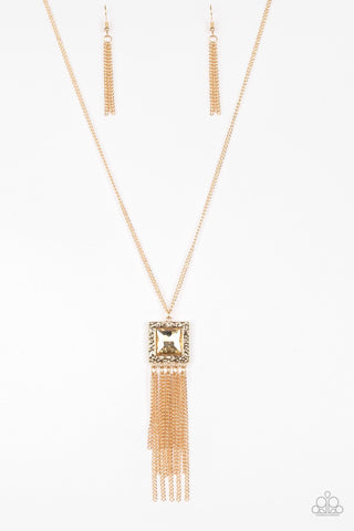 Shimmer Sensei Gold Necklace-ShelleysBling.com-ShelleysPaparazzi.com
