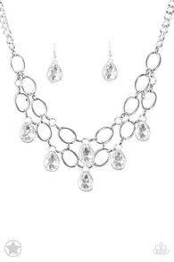 Show Stopping Shimmer White Necklace-ShelleysBling.com-ShelleysPaparazzi.com